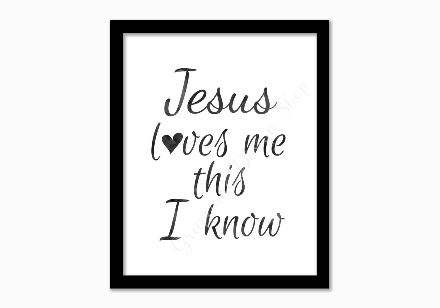 Christian Print Jesus loves me this I know Instant download | Etsy