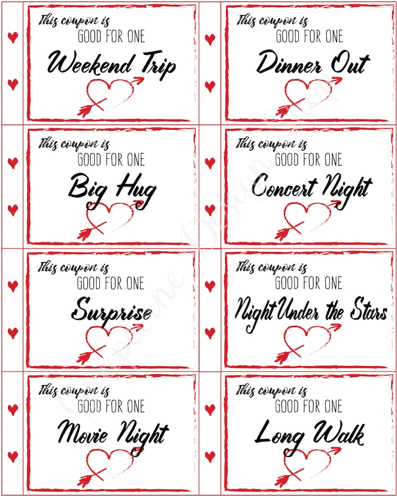 Love Coupon Book Anniversary Coupon Book Birthday Coupons Etsy