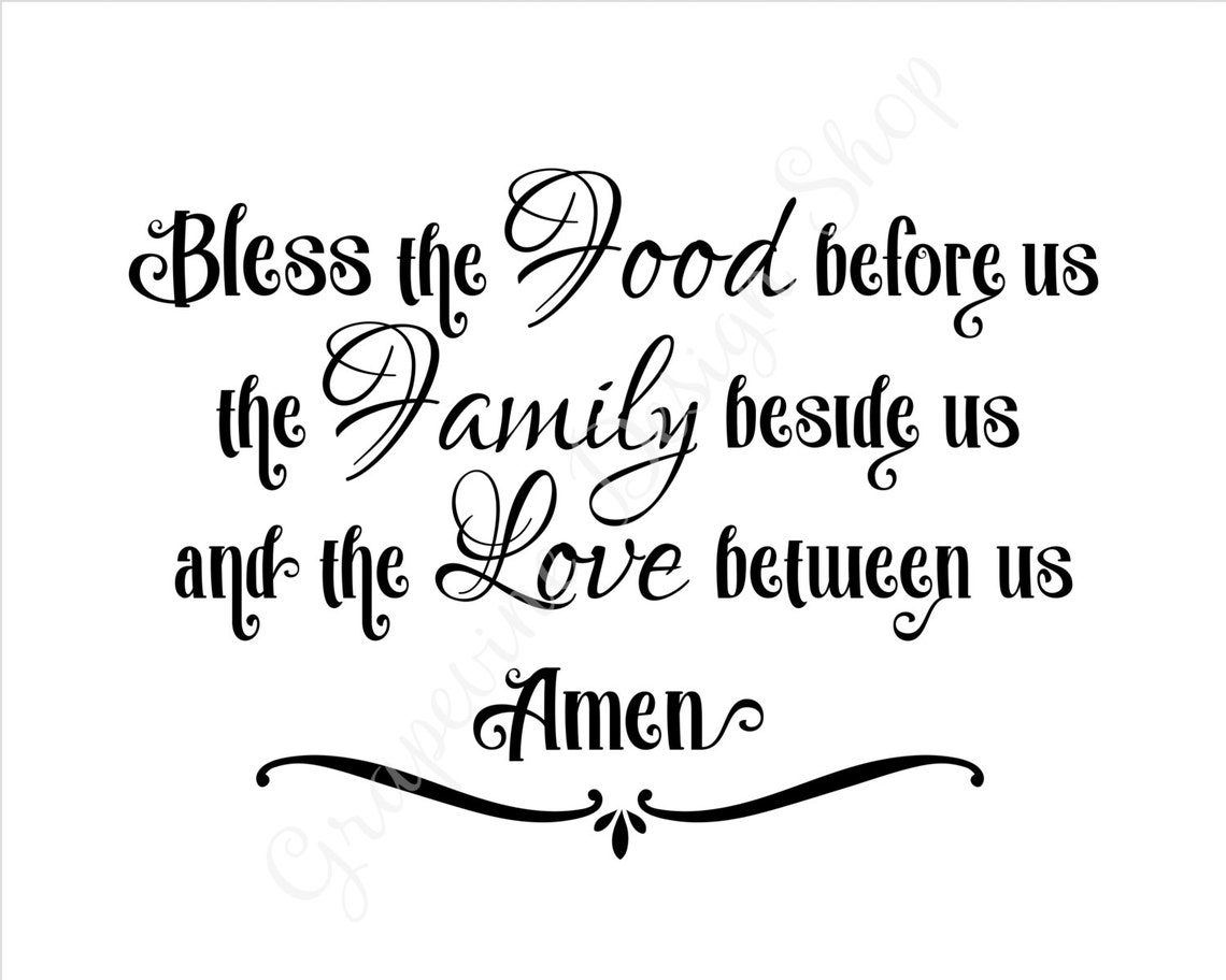 Bless the Food Before Us Print. Christian Print. Prayer Print - Etsy
