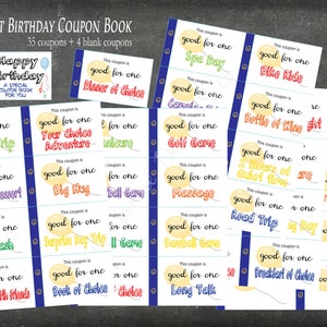Birthday coupon book - Adult coupon book -Vouchers for her -Husband Birthday gift -Birthday gift for him -Birthday gift for wife