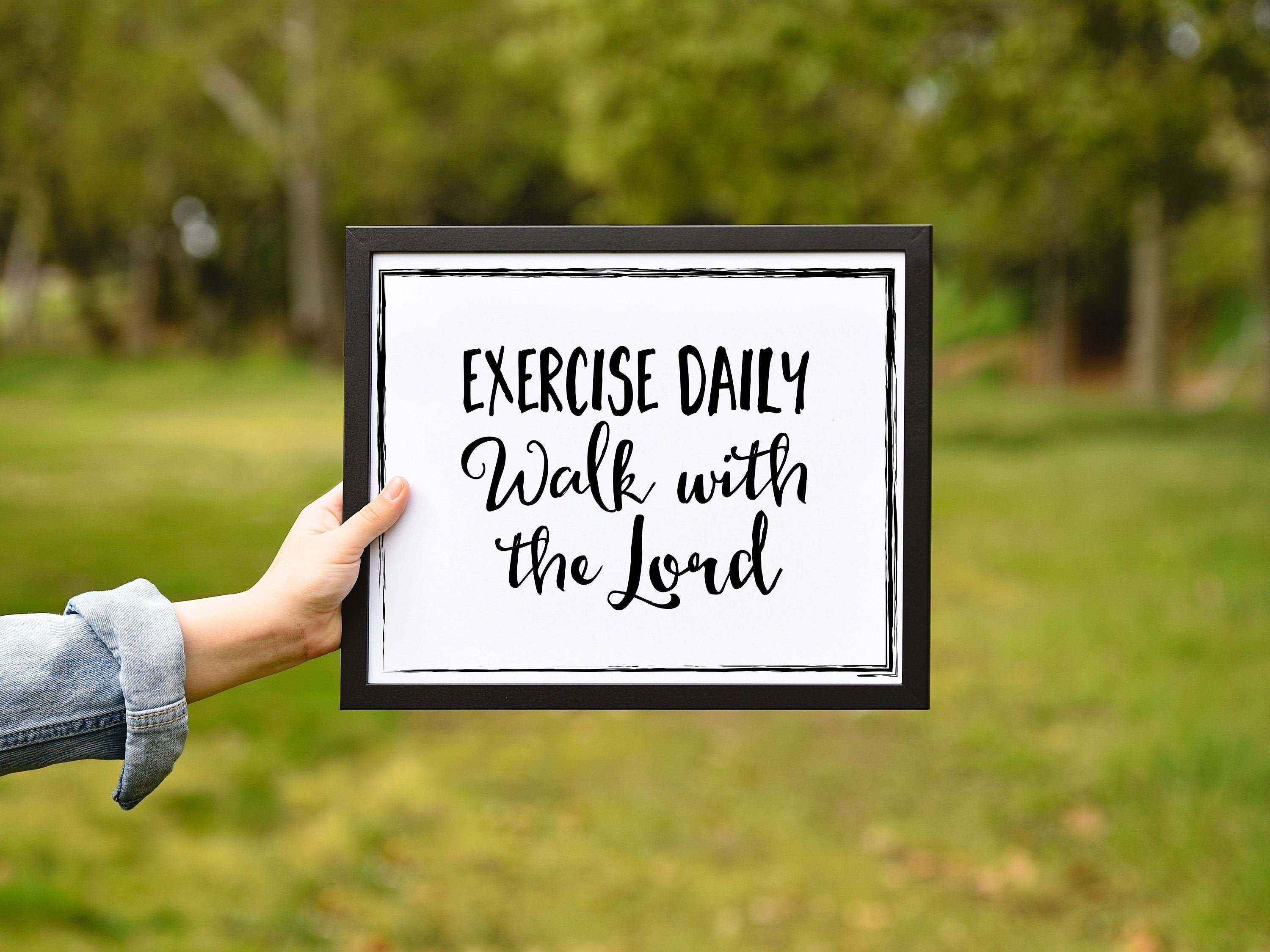 Christian Print Exercise Daily Walk With the Lord Exercise Etsy