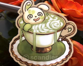 Matcha Spinda Vinyl Sticker, 3"