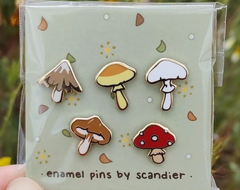 Mushroom Filler Enamel Pins