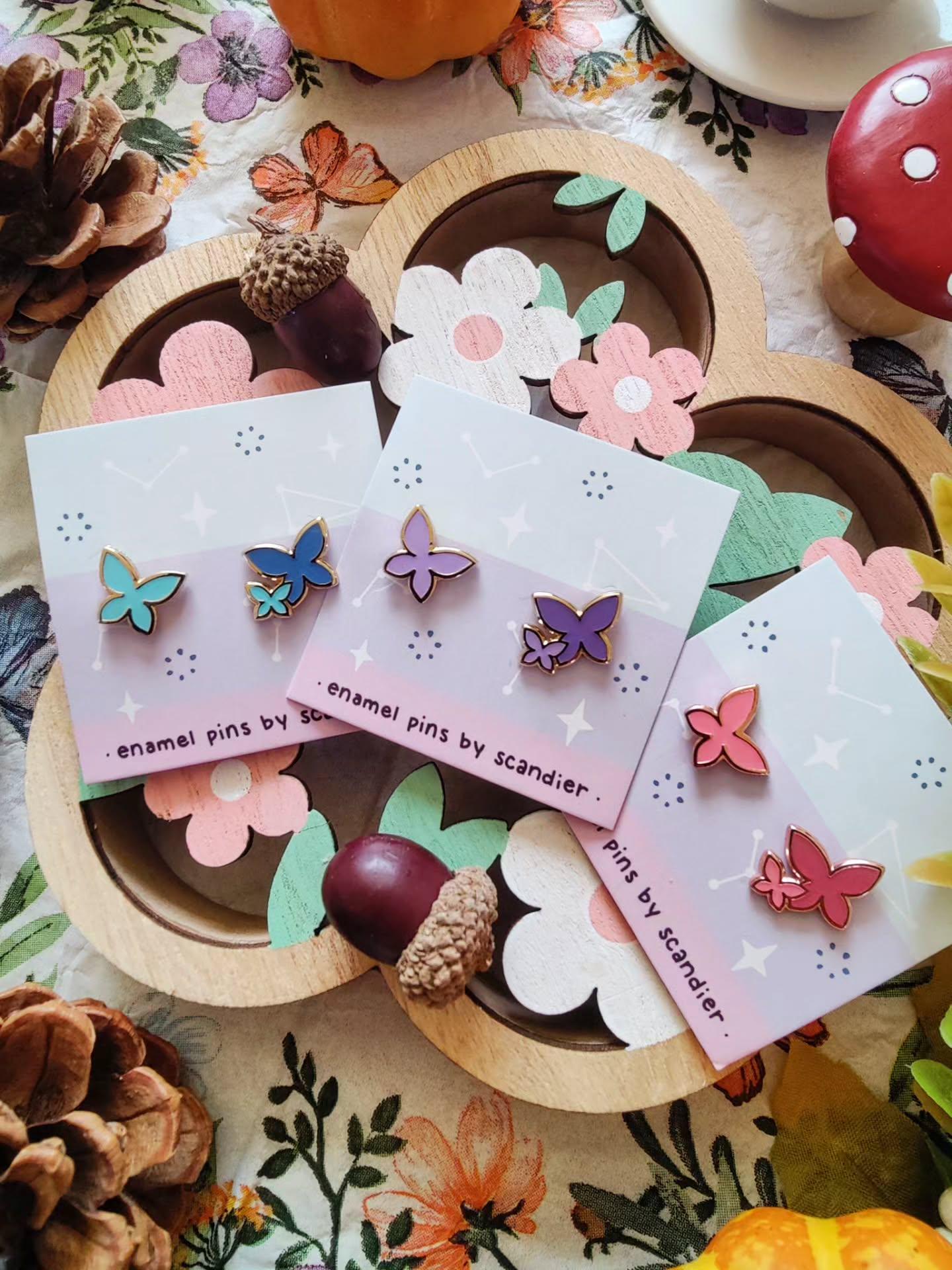 Blue Butterfly Glow Pins - Etsy