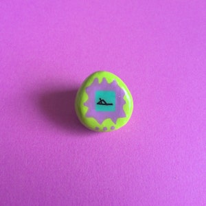 Rat Virtual Pet Pin Handmade Clay Pin Pet Rat Pin Retro 90s Pin 90s Kid Toys Pin 90s Nostalgia Pin Kidcore Pin Y2K Aesthetic Childhood