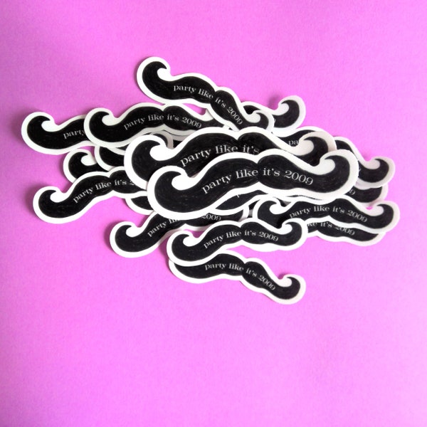 Mustache Sticker Moustache Sticker Y2K Sticker tumblr core Sticker 2014 tumblr Sticker 2009 Early Internet Sticker Internet Cringe Sticker