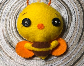 Felt bee ornament