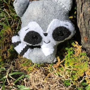 Wool Felt Raccoon Ornament