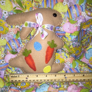 Felt Tan Standing Easter Bunny image 4