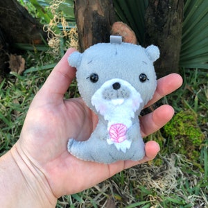 Wool Felt Otter Ornament