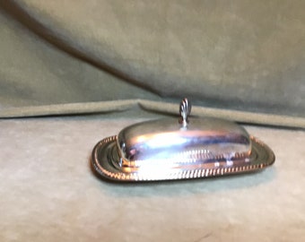 International silver company butter dish , silver plated