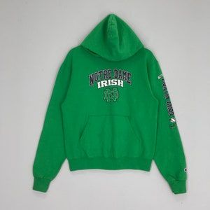 Vintage Notre Dame Irish Sweater Hoodie Notre Dame Fighting Irish Sweater University Notre Dame Irish Hoodie Size S