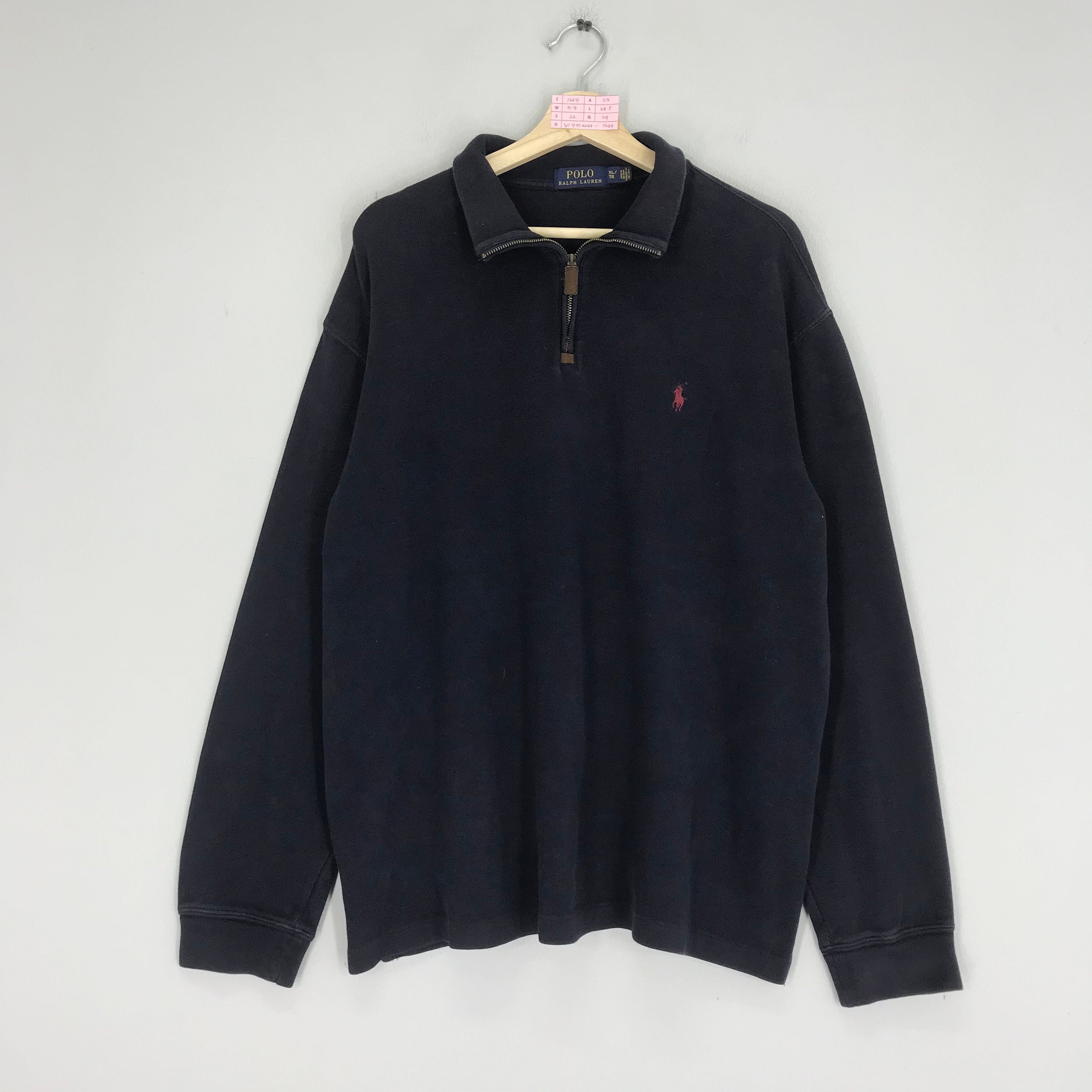 Rare!! Polo by Ralph Lauren Polo Small Pony Half Zipper 