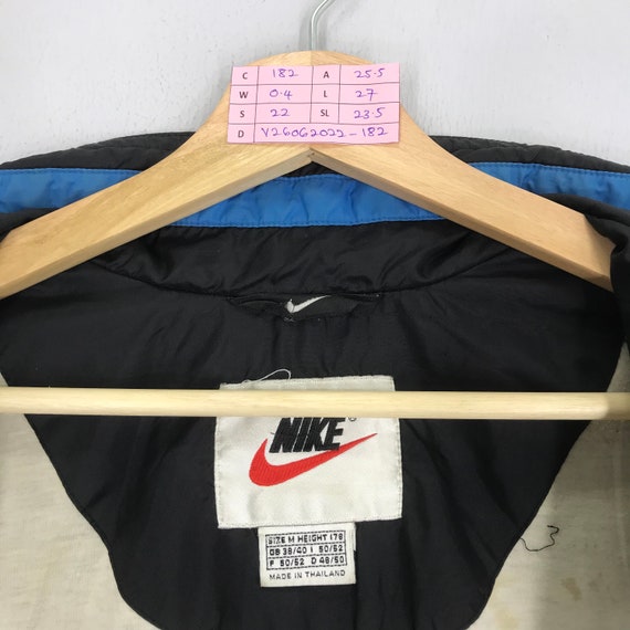 Vintage 90s Nike Blue Black Windbreaker Large Nike Spell Out Big
