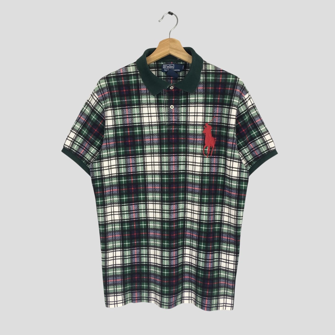 Vintage Polo Ralph Lauren Checkered Rugby Polo Shirt Large Polo
