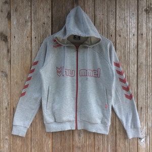 Rare!! HUMMEL Big Logo Sweater Hoodie Hummel Sports Sweater Medium size