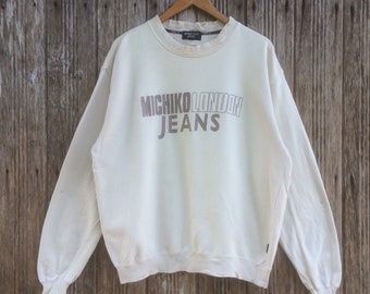 Michiko London Jeans Embroidery Logo Sweatshirts Unisex large size