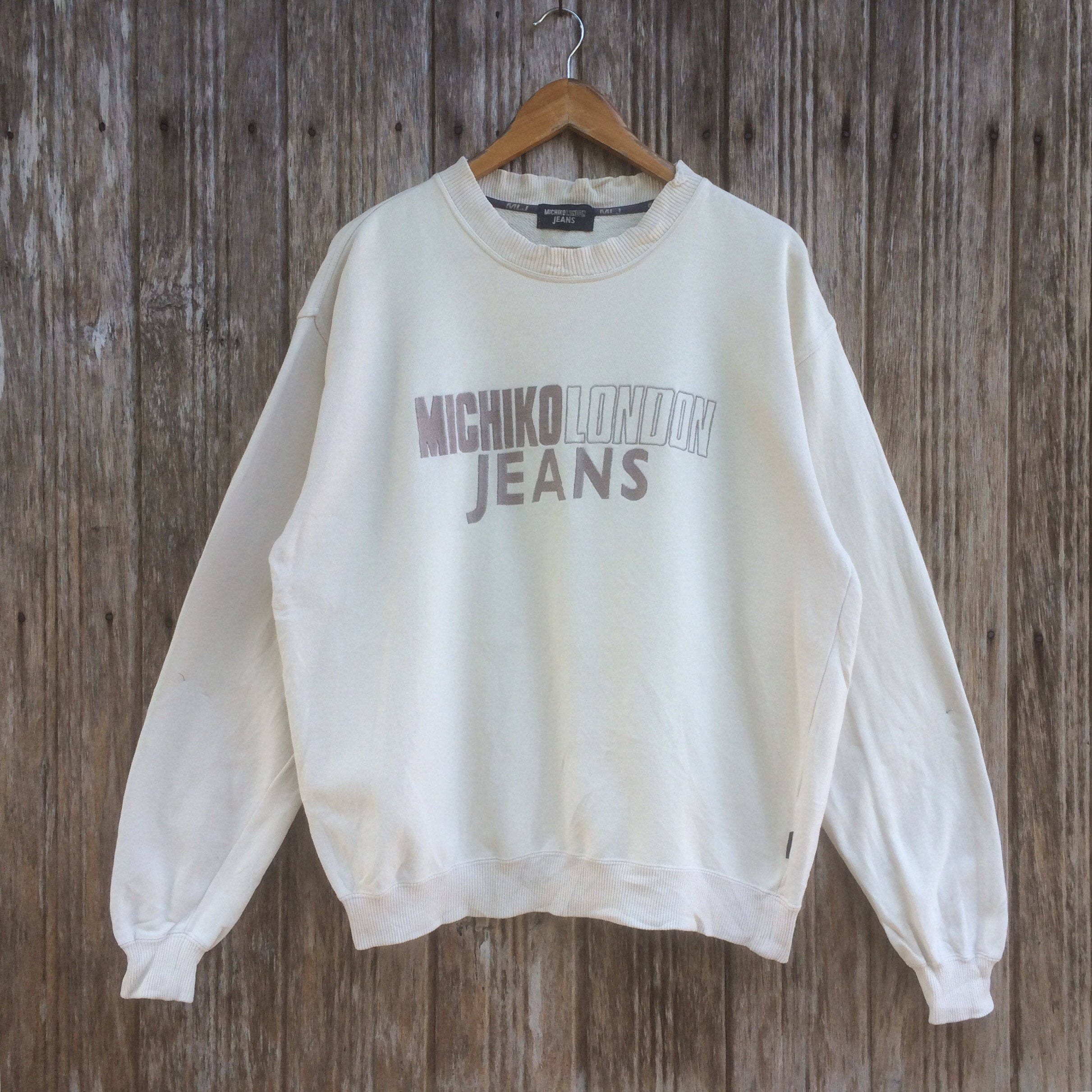 Michiko London Jeans Embroidery Logo Sweatshirts Unisex Large Size - Etsy Michiko London Jeans Embroidery Logo Sweatshirts Unisex Large Size - Etsy