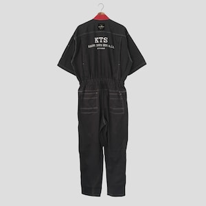 Vintage 90&#39;s KTS Japan Factory Cotton Coveralls Large Boilersuit Workwear Mechanic Coveralls Zipper Utility Pocket Work Wear Overalls Size L