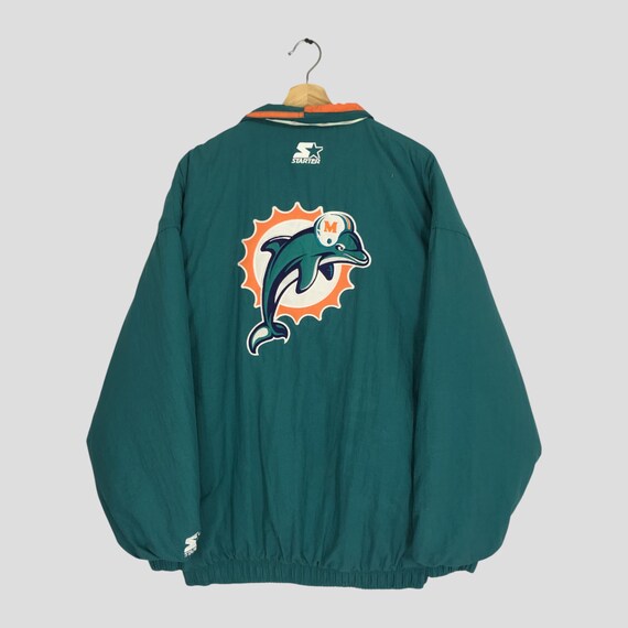 Vintage Starter Miami Dolphins Green Jacket Large Miami Dolphins