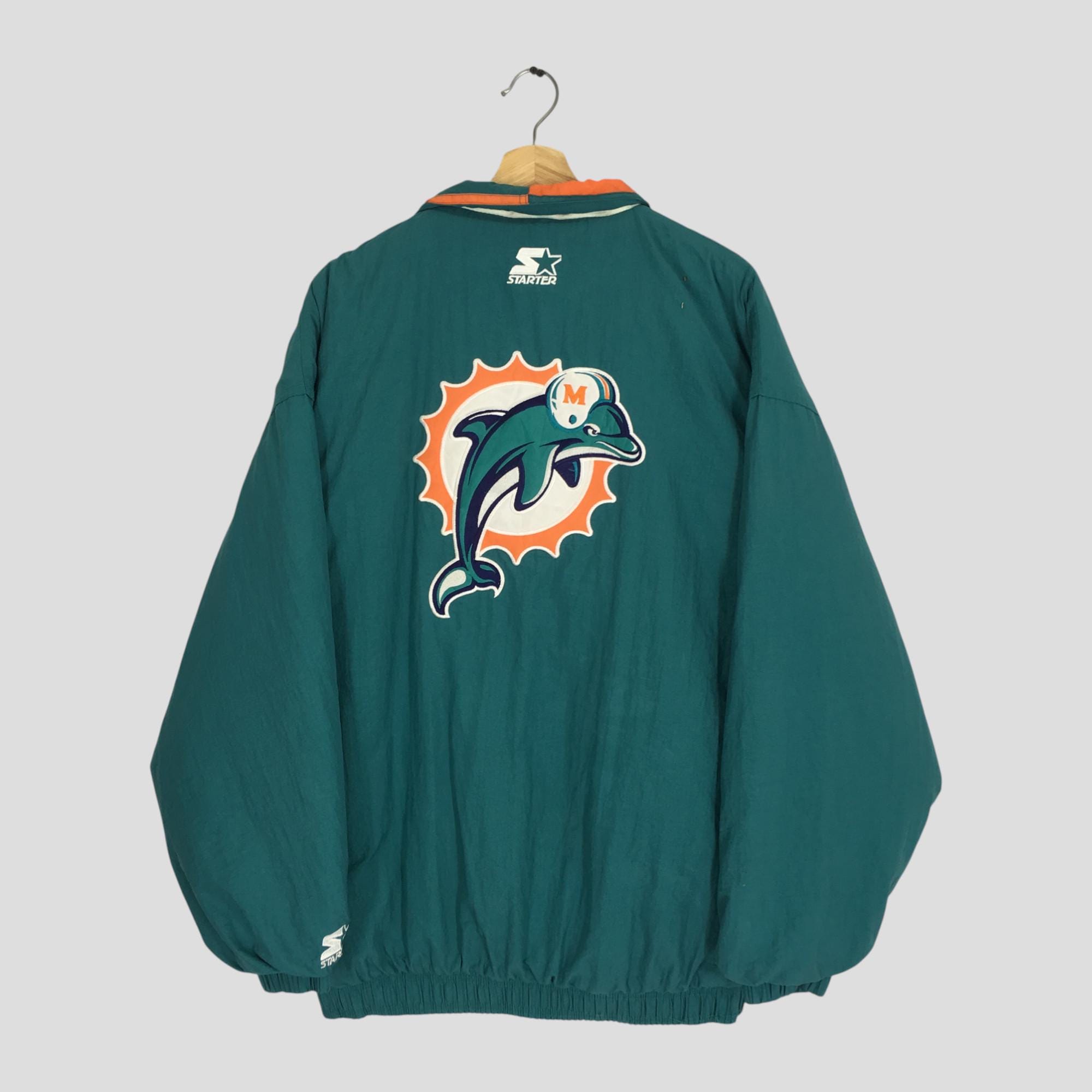 Vintage Starter Miami Dolphins Green Jacket Large Miami Dolphins