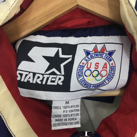 Vintage 90's Starter USA Olympic Team Jacket Colorblock Xlarge