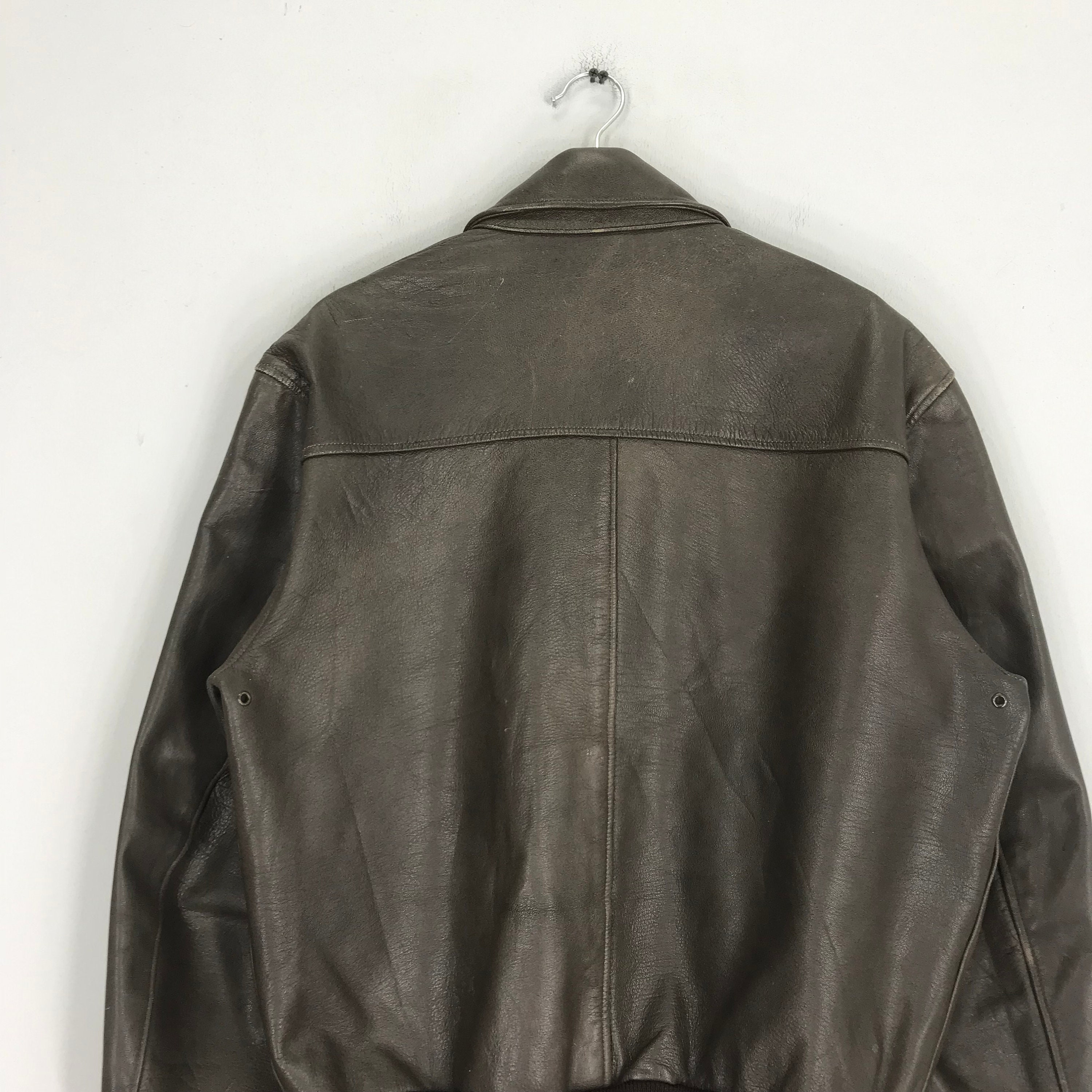 Vintage 90's LL Bean Usa Leather Jacket Double Pocket LL Bean Vintage 90's LL Bean Usa Leather Jacket Double Pocket LL Bean