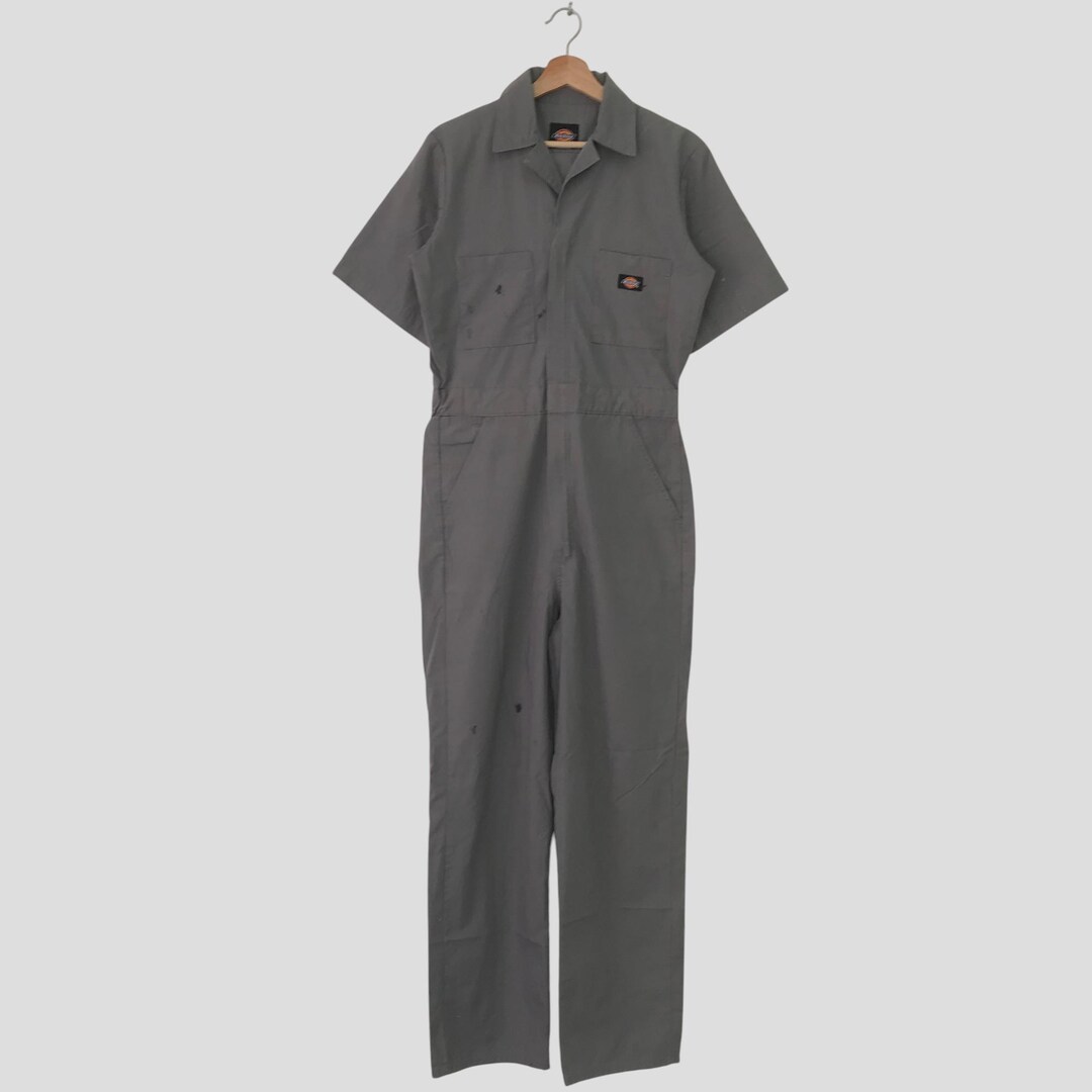 Vintage Dickies Overalls Cotton Grey Small Workwear Style Workers