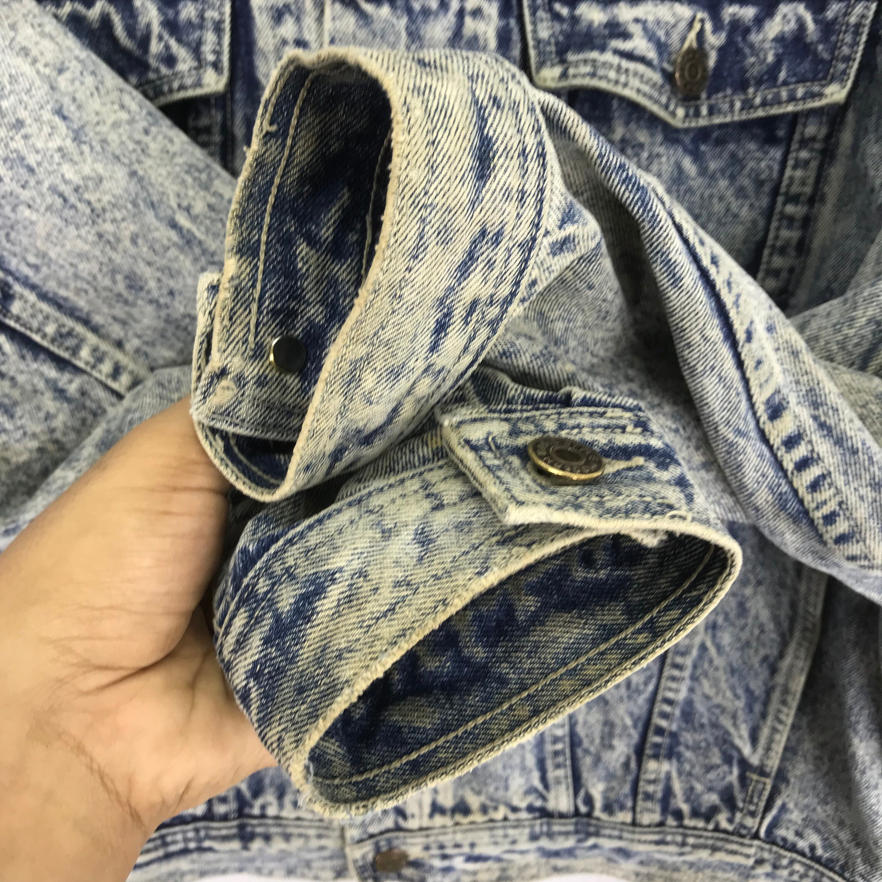 Vintage 90s American Denim Trucker Jacket Stonewash Style Denim 