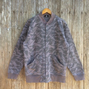 Vintage Airwalk Boardwear Snap Button Sweater Airwalk Design Camouflage Unisex Size M