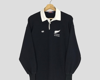 Vintage 90s Canterbury Classic Logo Jersey Rugby All Blacks Retro
