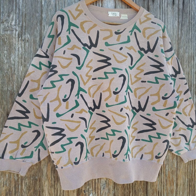 Rare!! Colourful Abstract Nice Design Sweatshirts Medium Size - Etsy