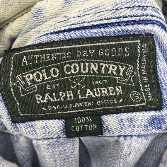 Vintage 90s Polo Country Ralph Lauren Jeans Shirt Small Polo Pony