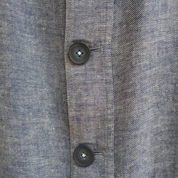 CHAPS Button Down Soft Denime Sweater Hoodie Styl… - image 3