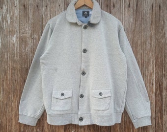 00s archive BEAMS HEART cardigan 古着 y2k Rare!! Beams Heart Button Down Style Sweater Jacket Double