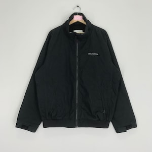 Vintage Columbia Windbreaker Jacket Zipper Columbia Usa Sportswear Company Black Columbia Windbreaker Size XL