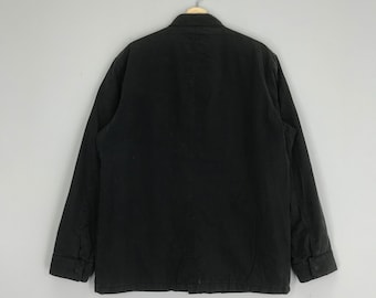 Armani Exchange Black Snap Button Four Pocket Worker Jacket Armani