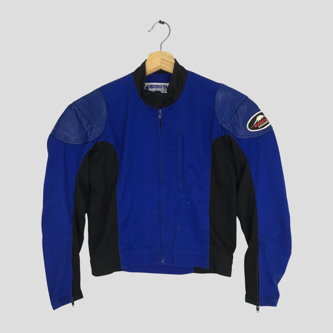 KUSHITANI ヴィンテージ 90s レーシング ジャケット ブルー Vintage 90's Kushitani Hamamatsu Motorsport Blue Riding Zipper