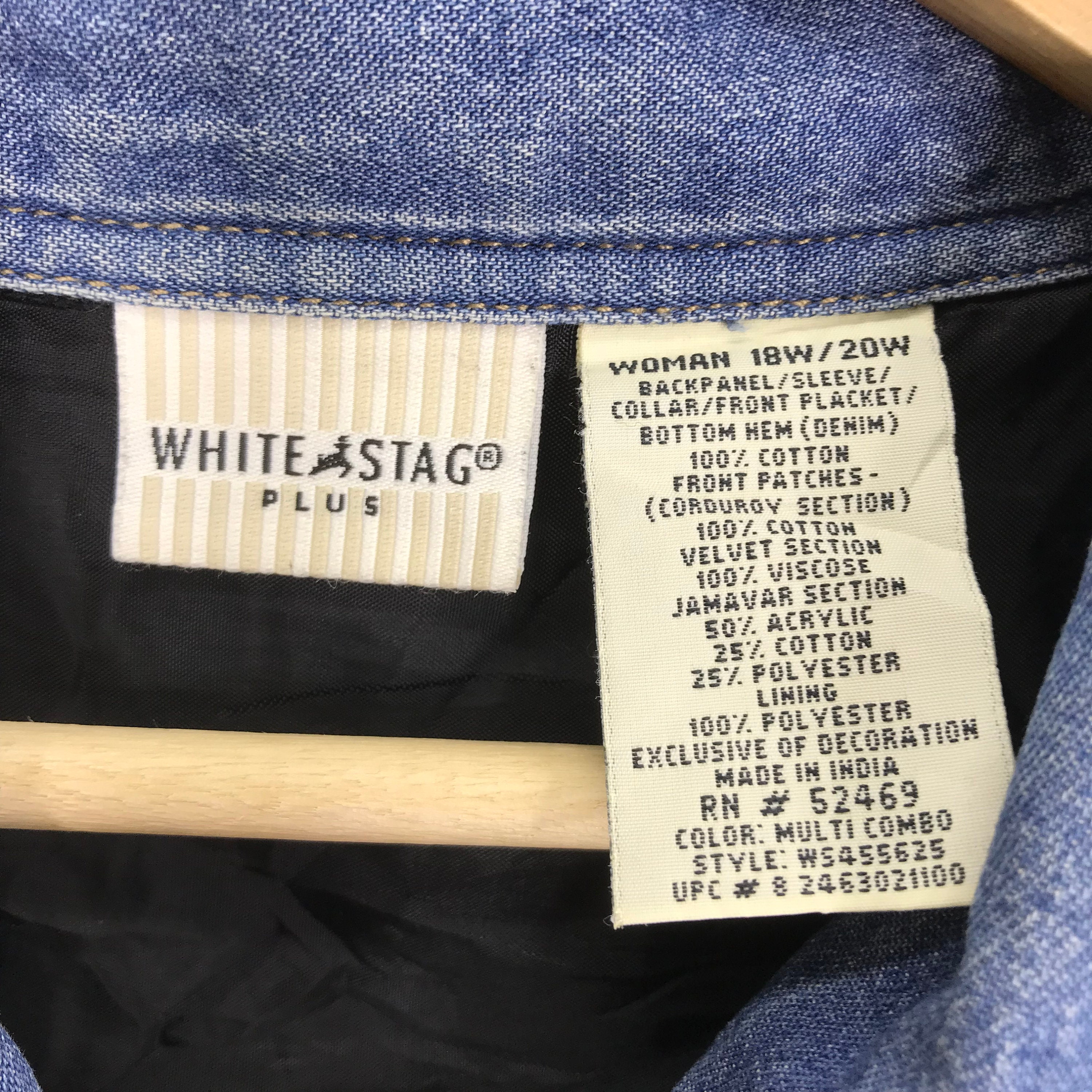 90s WHITE STAG デニム テーラードジャケット 18 ジーンズ コート ブレザー ジャケット ホワイトスタッグ 80s USA ヴィンテージ White Stag Denim L Embroidered ACTIONSPORTS