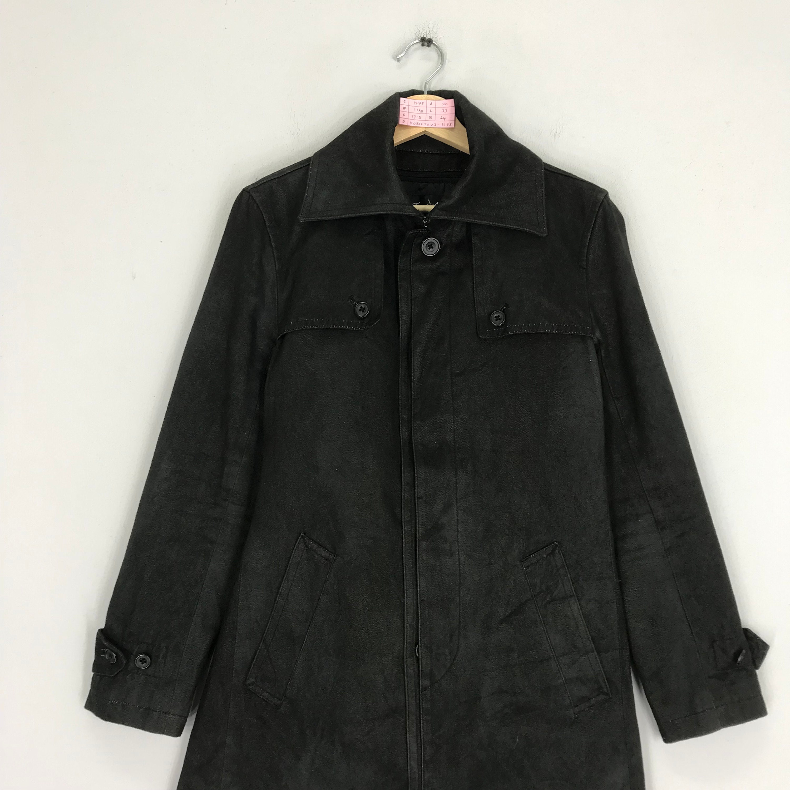 ジャケット・アウター Tornado mart velour black long coat Vintage Tornado Mart Japanese Brand Black Trench Coat Xsmall