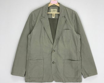 Vintage L.L Bean Denim Worker Jacket Jeans Grey Coat Casual Workwear Jacket Size M