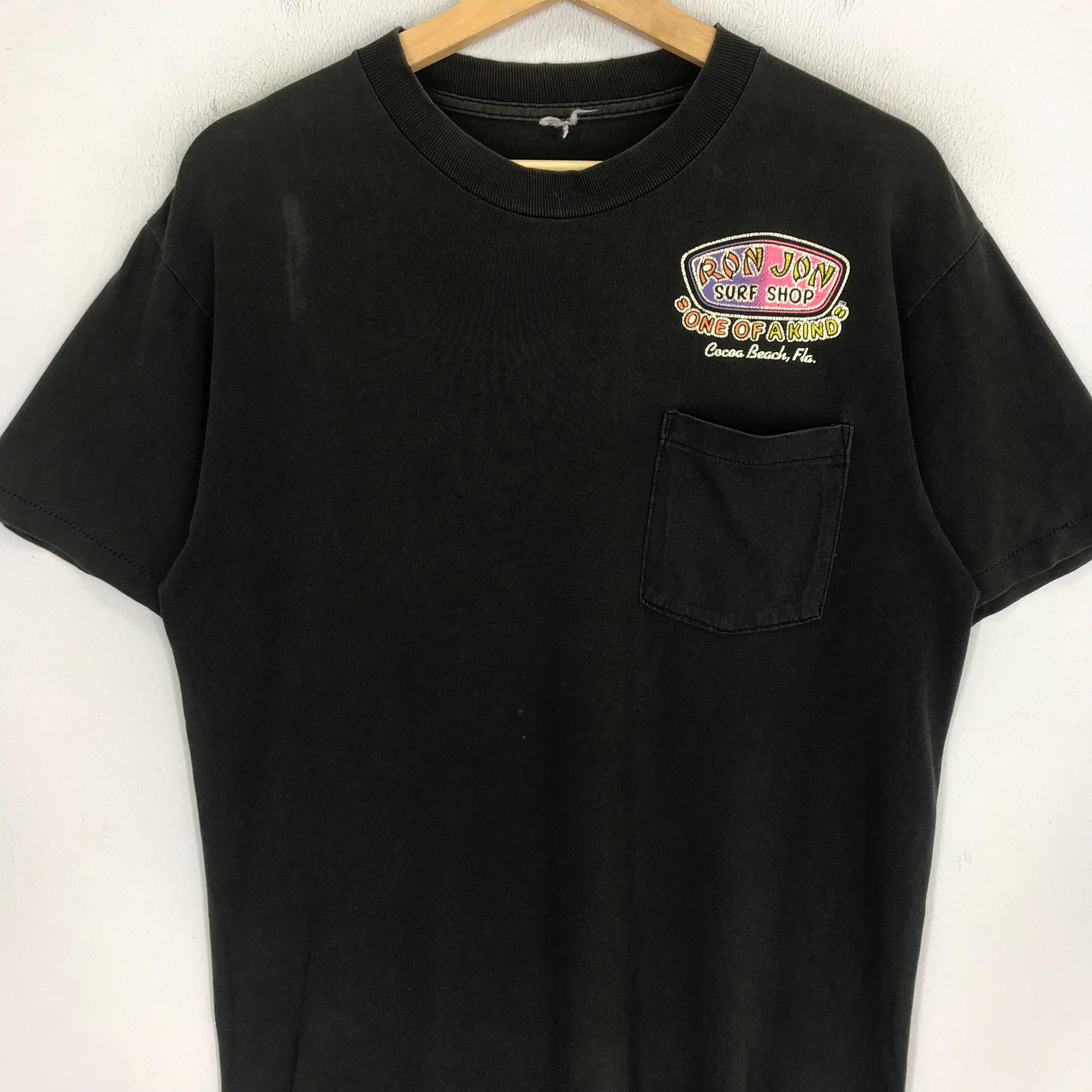 Vintage 90's Ron Jon Surf Shop Surfing Black Tshirt Medium