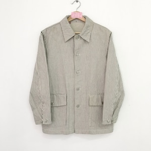 Vintage 90s Manchury Jeans Hickory Stripe Jacket Worker