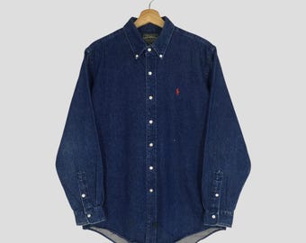 Vintage Polo Country X Ralph Lauren Denim Button up Shirt - Etsy