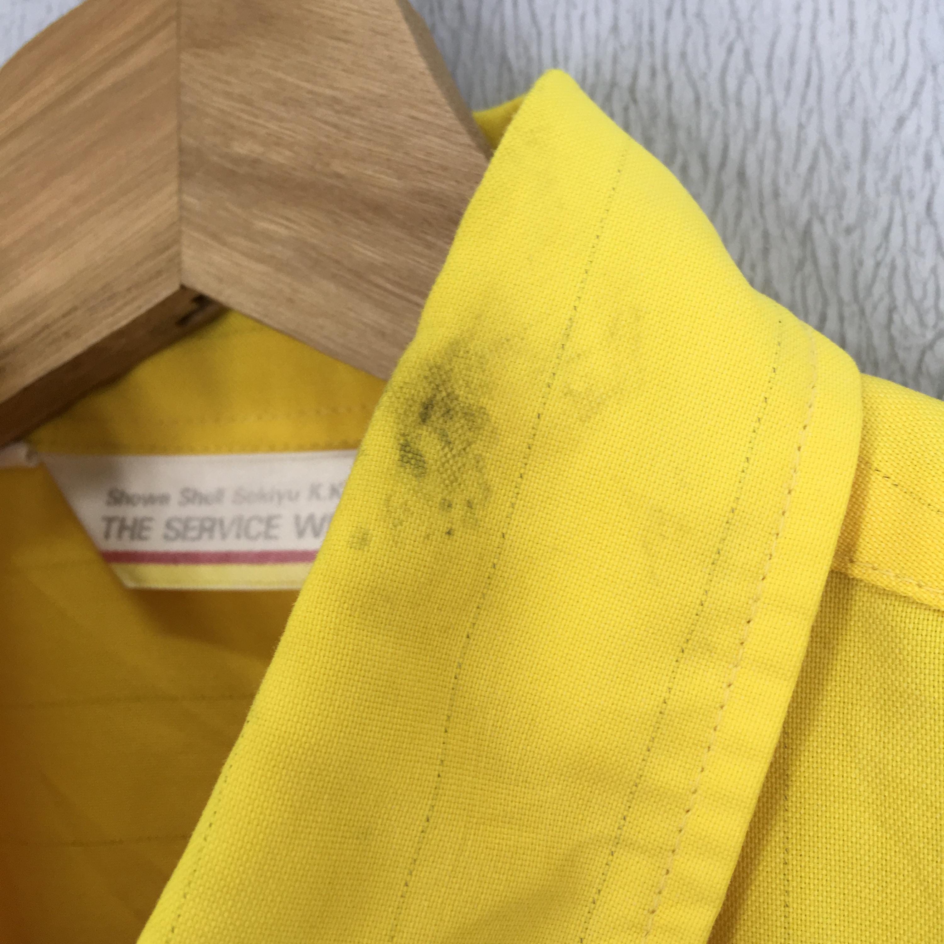 Vintage 90's Shell Workwear Yellow Uniform Button Down Shirt