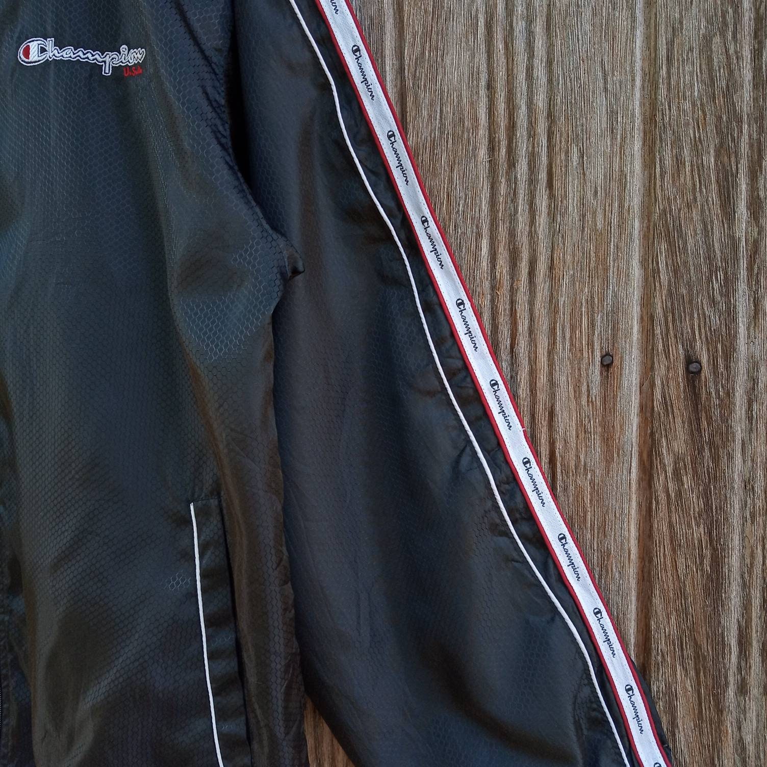 Champion Embroidery Big Logo Windbreaker Jacket With Side Tape