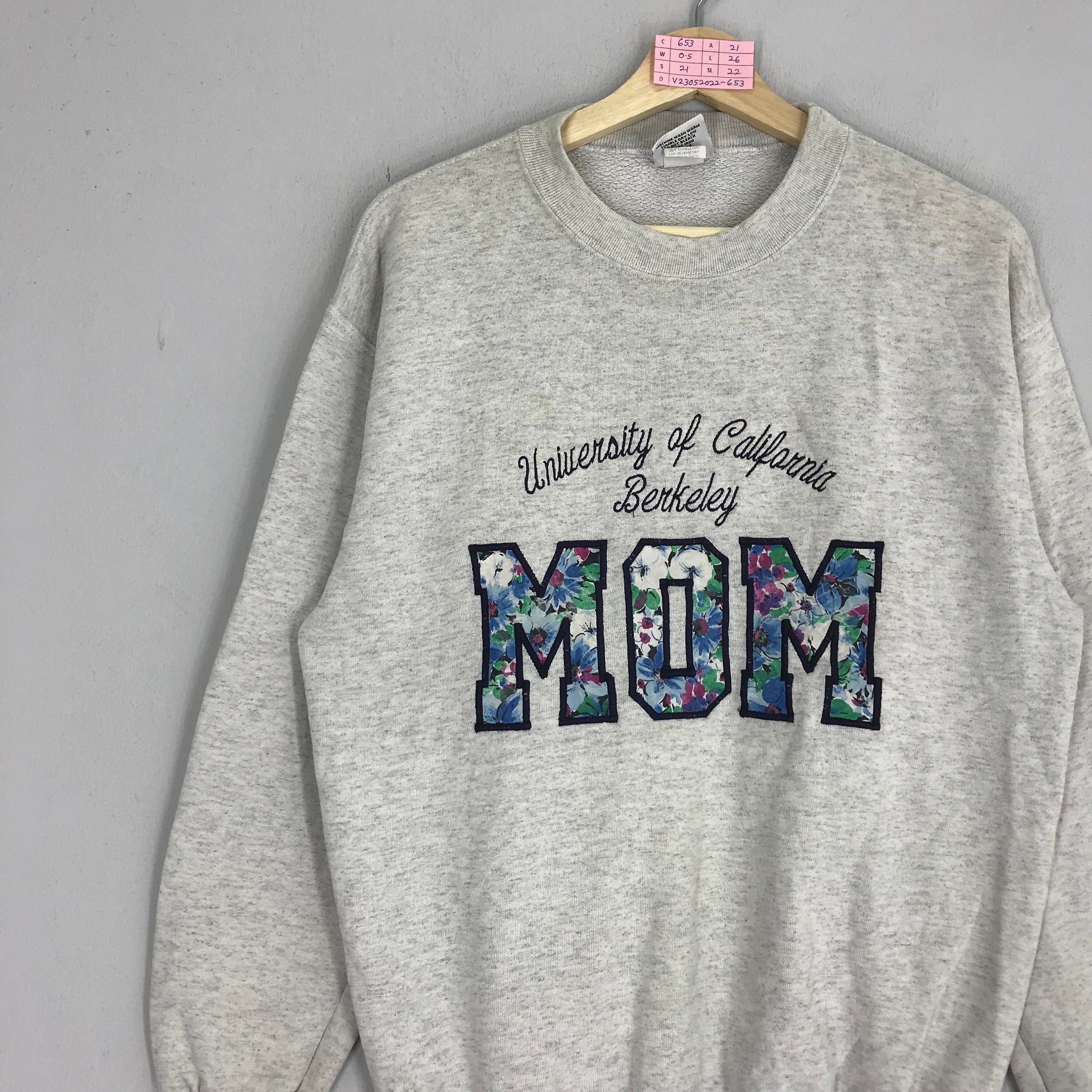 【MODERNIF】Berkeley Lettering Sweatshirt Vintage 90s University of California Berkeley MOM Sweater