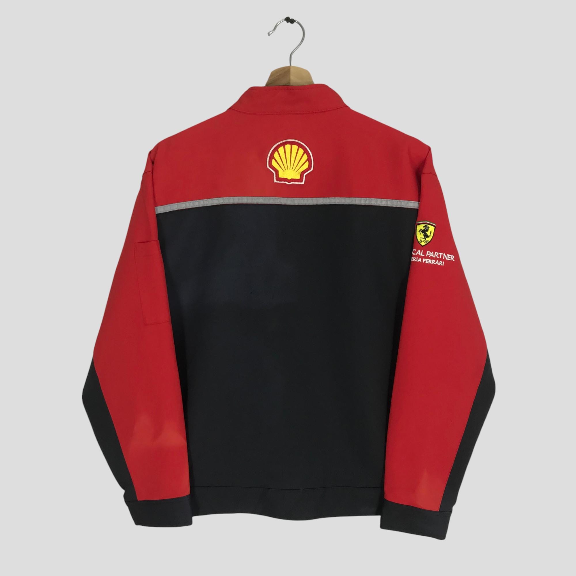 Vintage Shell Uniform Worker Jacket Red Large Service Wear Shell