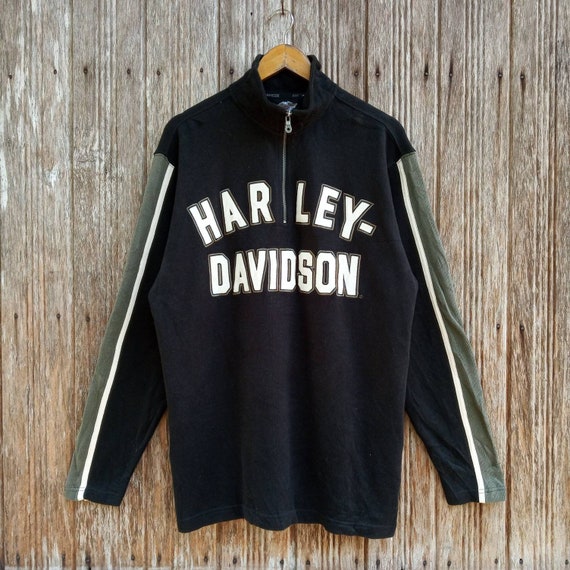 Rare!! Harley Davidson Motorcycle Half Zipper Big Logo Rare!! Harley Davidson Motorcycle Half Zipper Big Logo