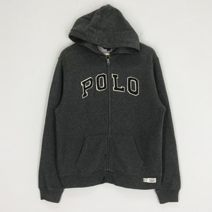 Vintage Polo Ralph Lauren Gray Sweater Medium Polo Ralph Lauren Spell Out Sweater Hoodie Polo Embroidery Logo Pullover Ralph Lauren Size M